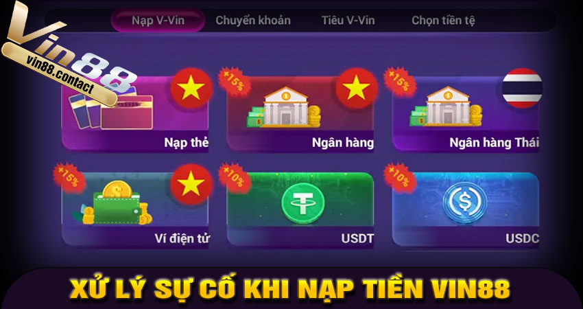Xử lý sự cố khi nạp tiền không thành công